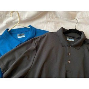 PGA Polos Set of 2 XXL - Blue & Charcoal Like New